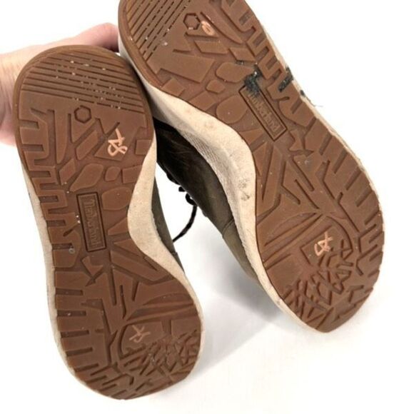 Timberland Women Kiri Up Waterproof Leather Hiker Ankle Boots brown Red Size 7.5 - Picture 7 of 9